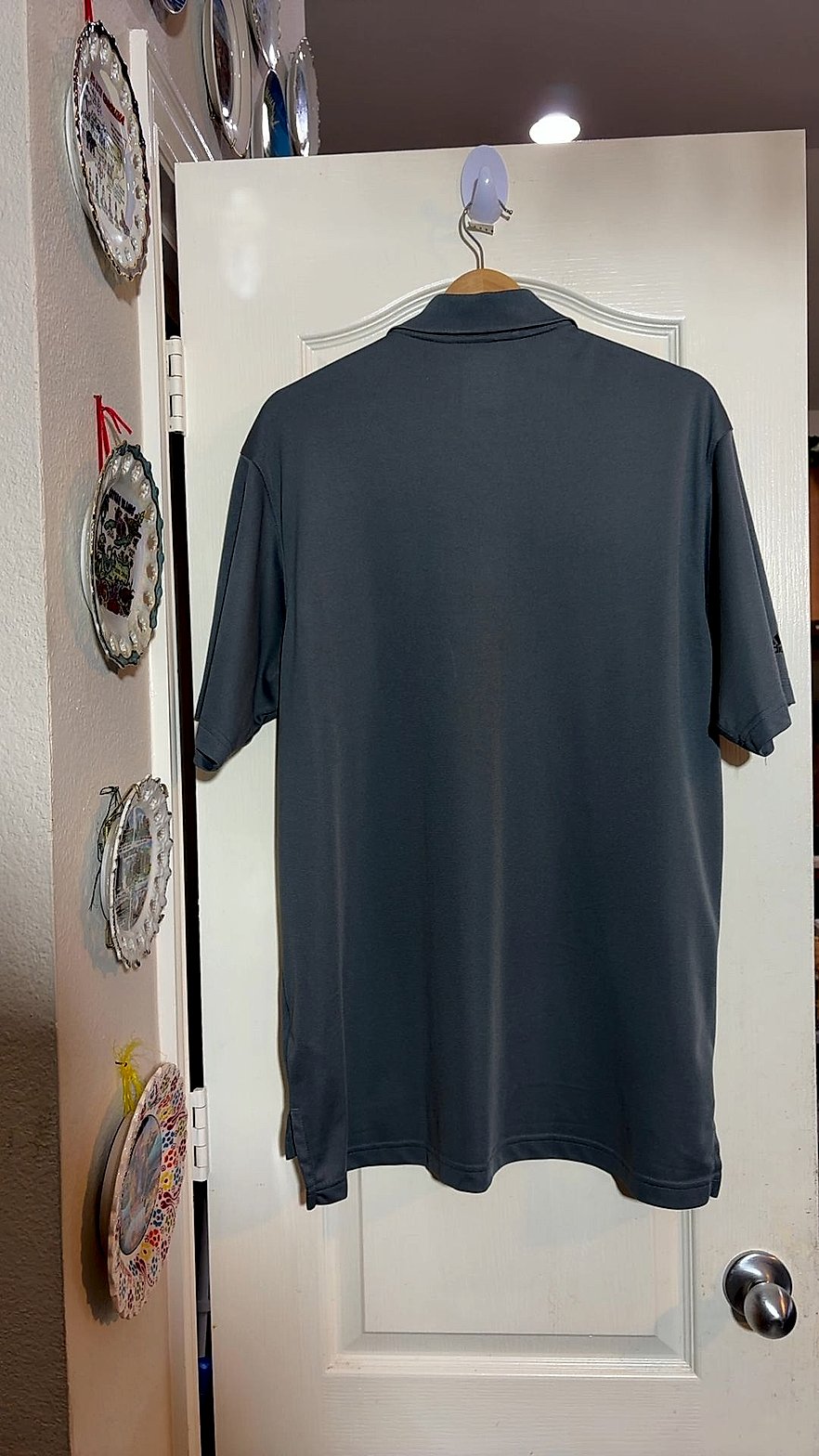 Adidas Golf ClimaLite Men's Short-Sleeve Polo Shirt, Gray, Size L