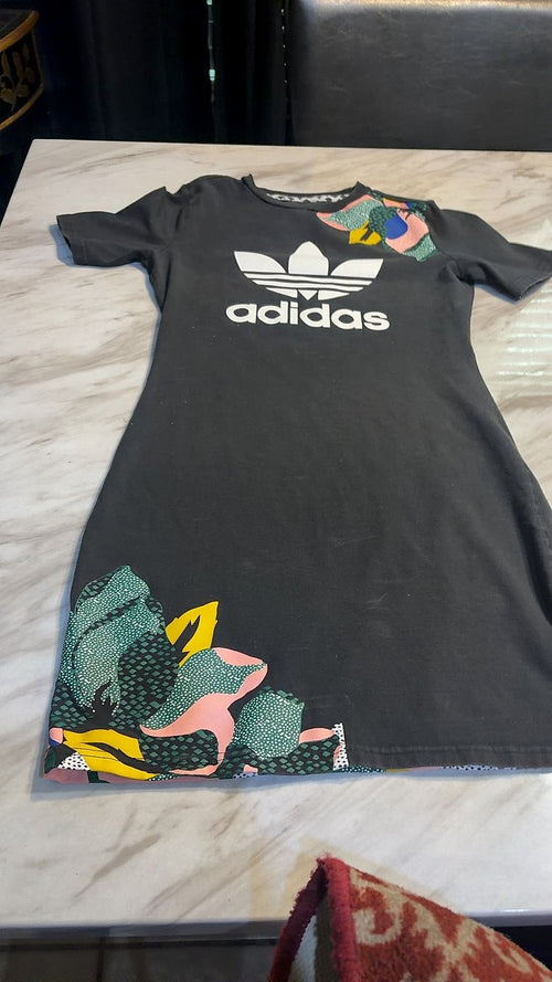 Adidas Originals HER Studio London Tee Dress Black Floral Very Good