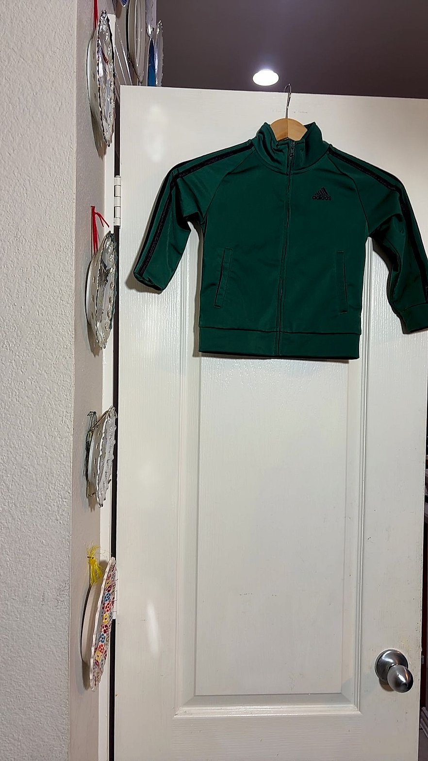 Adidas Toddler Green Tricot Track Jacket, Size 3T