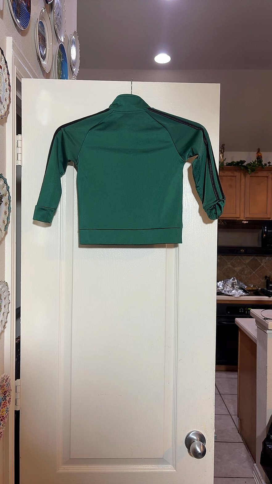 Adidas Toddler Green Tricot Track Jacket, Size 3T