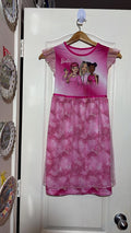 Barbie Girls' Pink Ombre Fantasy Nightgown with Tulle Skirt, Size M (7/8)