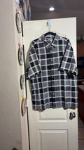 Beyond The Limit Men's Short-Sleeve Button-Up Plaid Shirt, Size 2XL