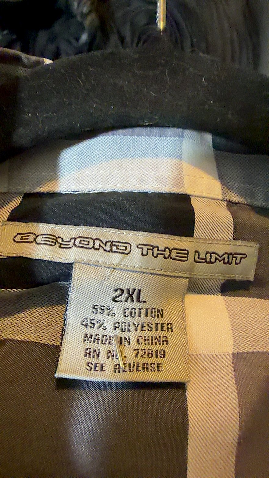 Beyond The Limit Men's Short-Sleeve Button-Up Plaid Shirt, Size 2XL