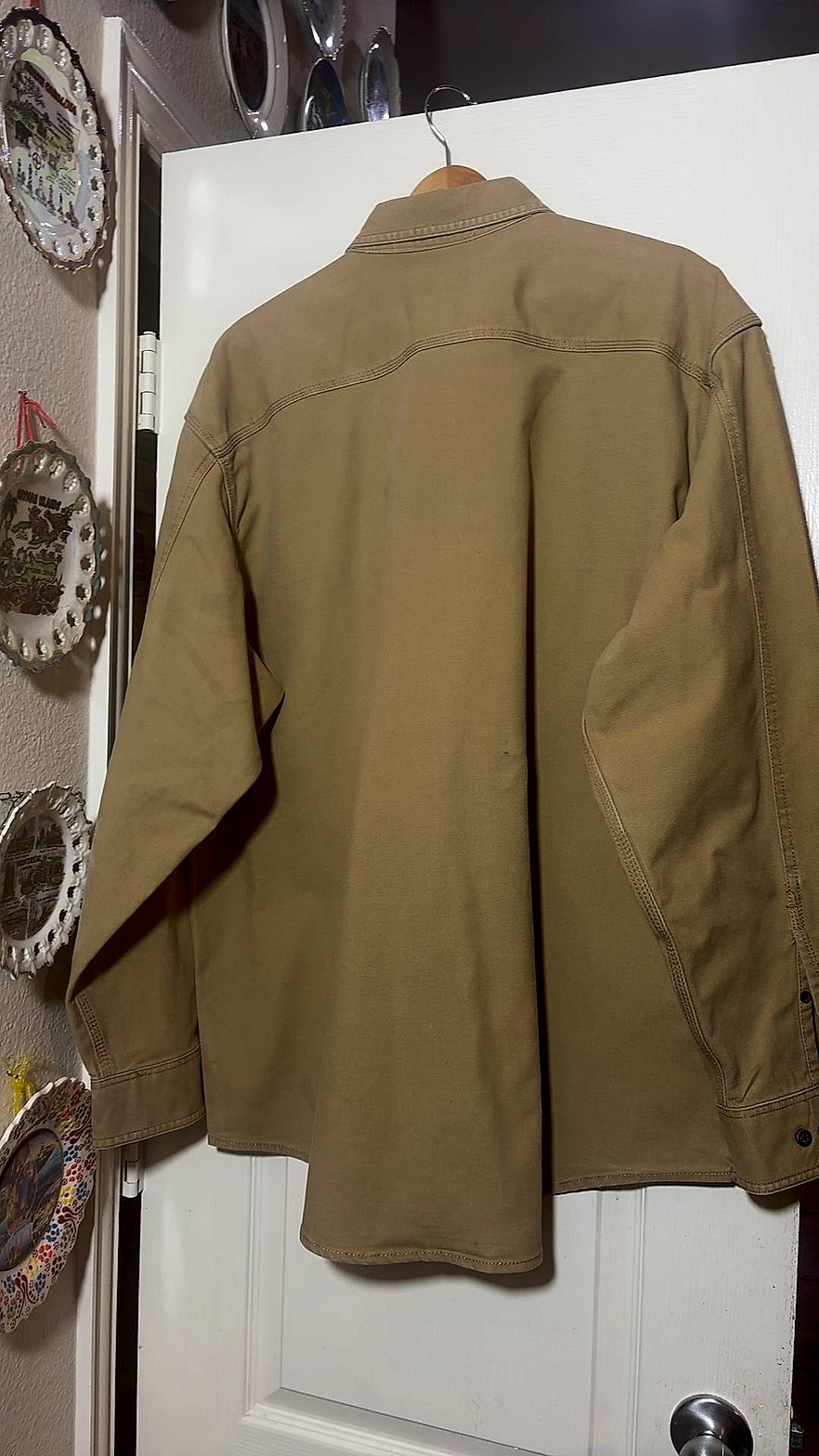 C.E. Schmidt & Co. Men's Tan Cotton Canvas Work Shirt / Overshirt