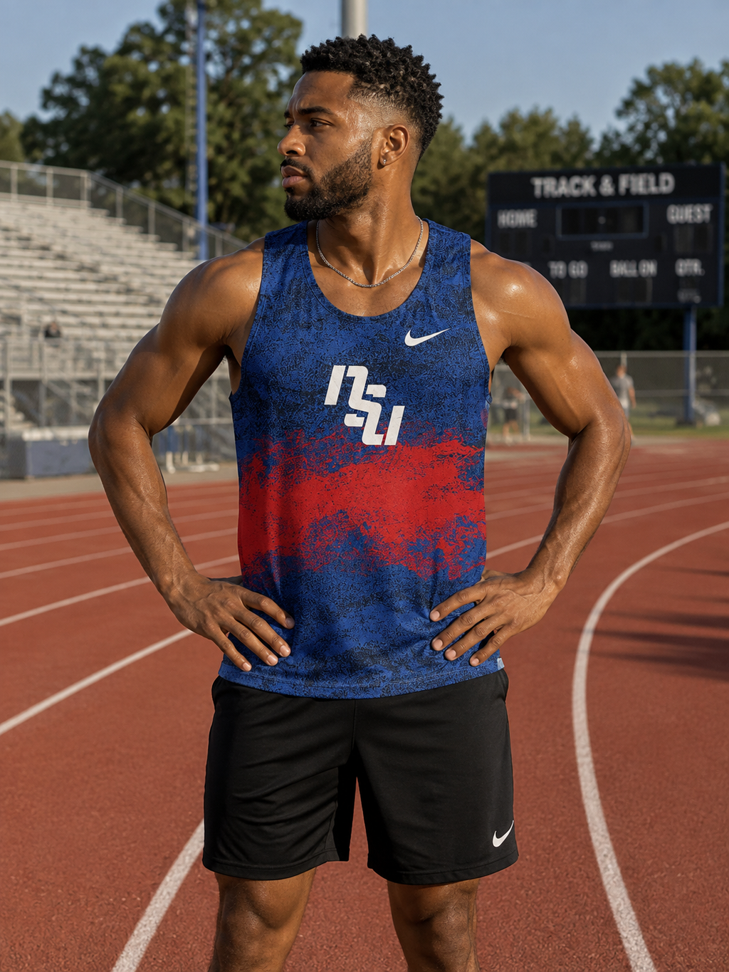 Nike Team Running Singlet Tank Top with 'NSU' Logo