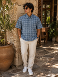 Nautica Men's Short-Sleeve Plaid Button-Down Shirt, Size S
