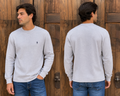 Polo Ralph Lauren Men's Waffle-Knit Thermal Long Sleeve Crewneck Sleepwear Shirt, Gray, Size M