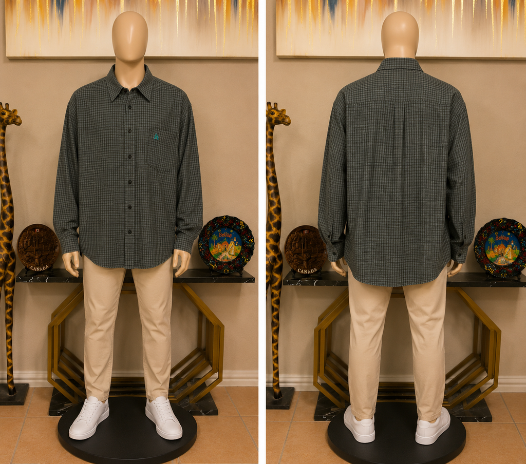 Cinch Men's Long-Sleeve Plaid Western Button-Up Shirt, Size XXL