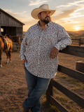 Resistol Men's Paisley Print Long Sleeve Button-Down Western Shirt, Size 3XL