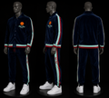 Just Don Official Velvet Basketball Warm-Up Set Jacket & Pants Navy