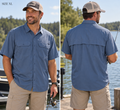REI Co-op Men's Sahara Short-Sleeve Vented Hiking Shirt, Blue, XL
