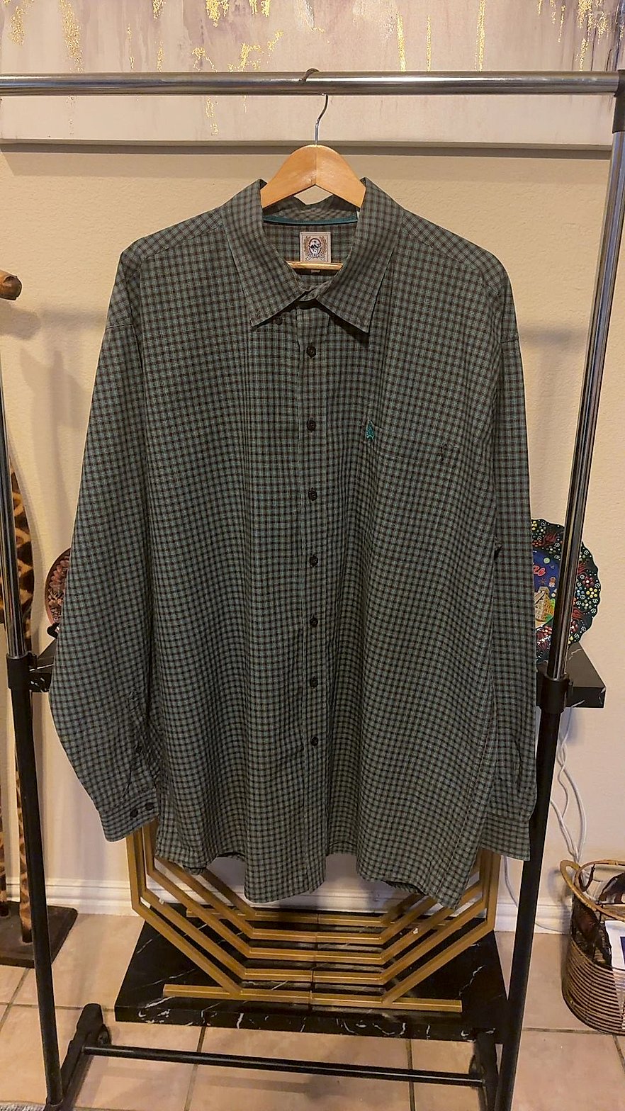 Cinch Men's Long-Sleeve Plaid Western Button-Up Shirt, Size XXL