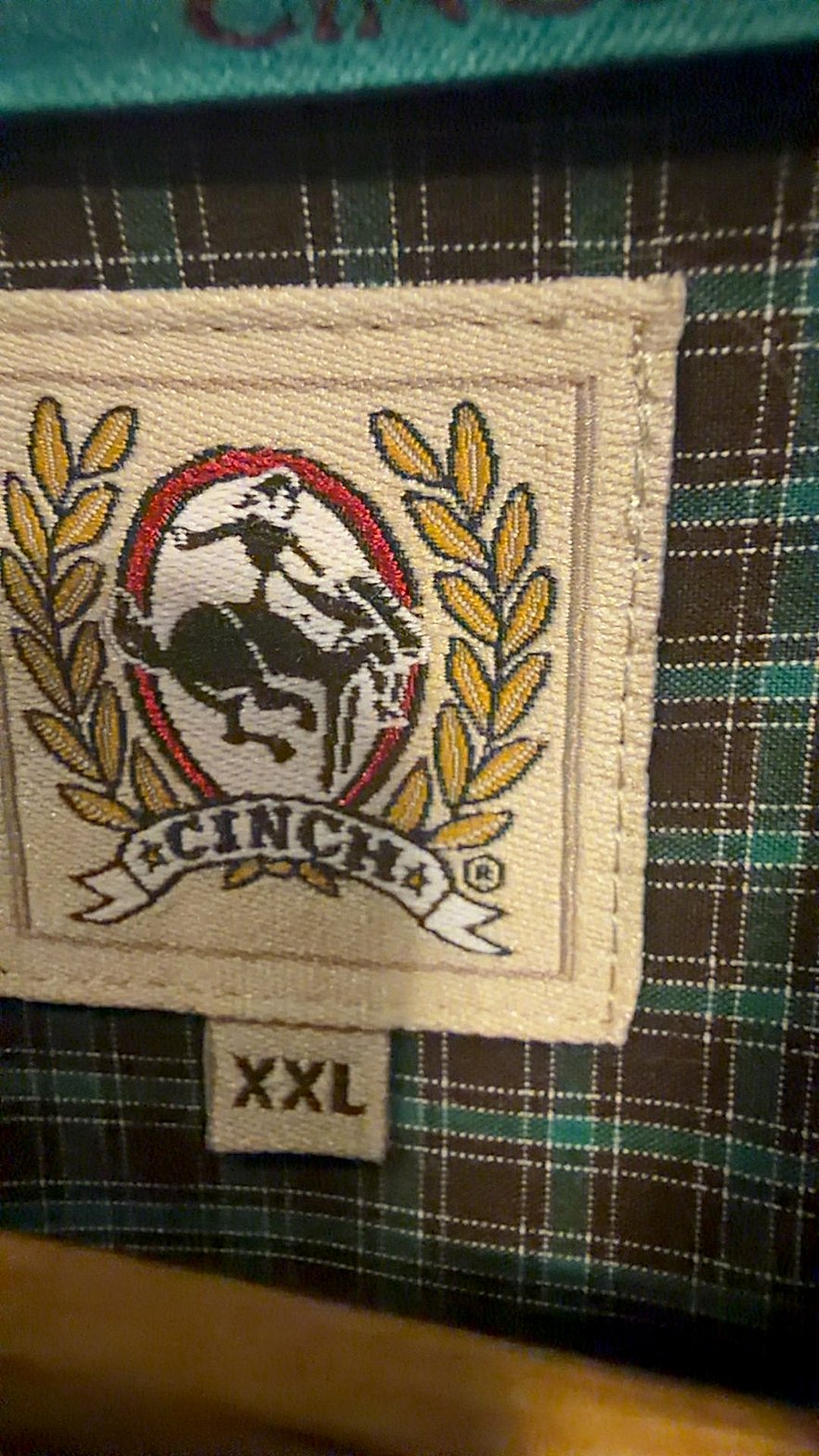 Cinch Men's Long-Sleeve Plaid Western Button-Up Shirt, Size XXL