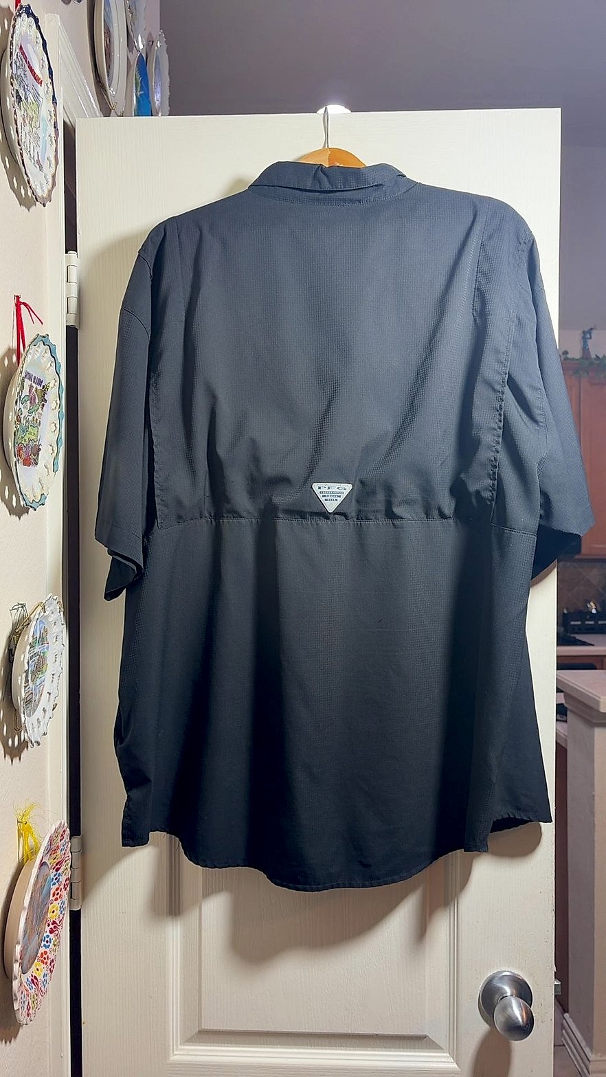 Columbia PFG Tamiami II Men's Short Sleeve Fishing Shirt Vented Very Good