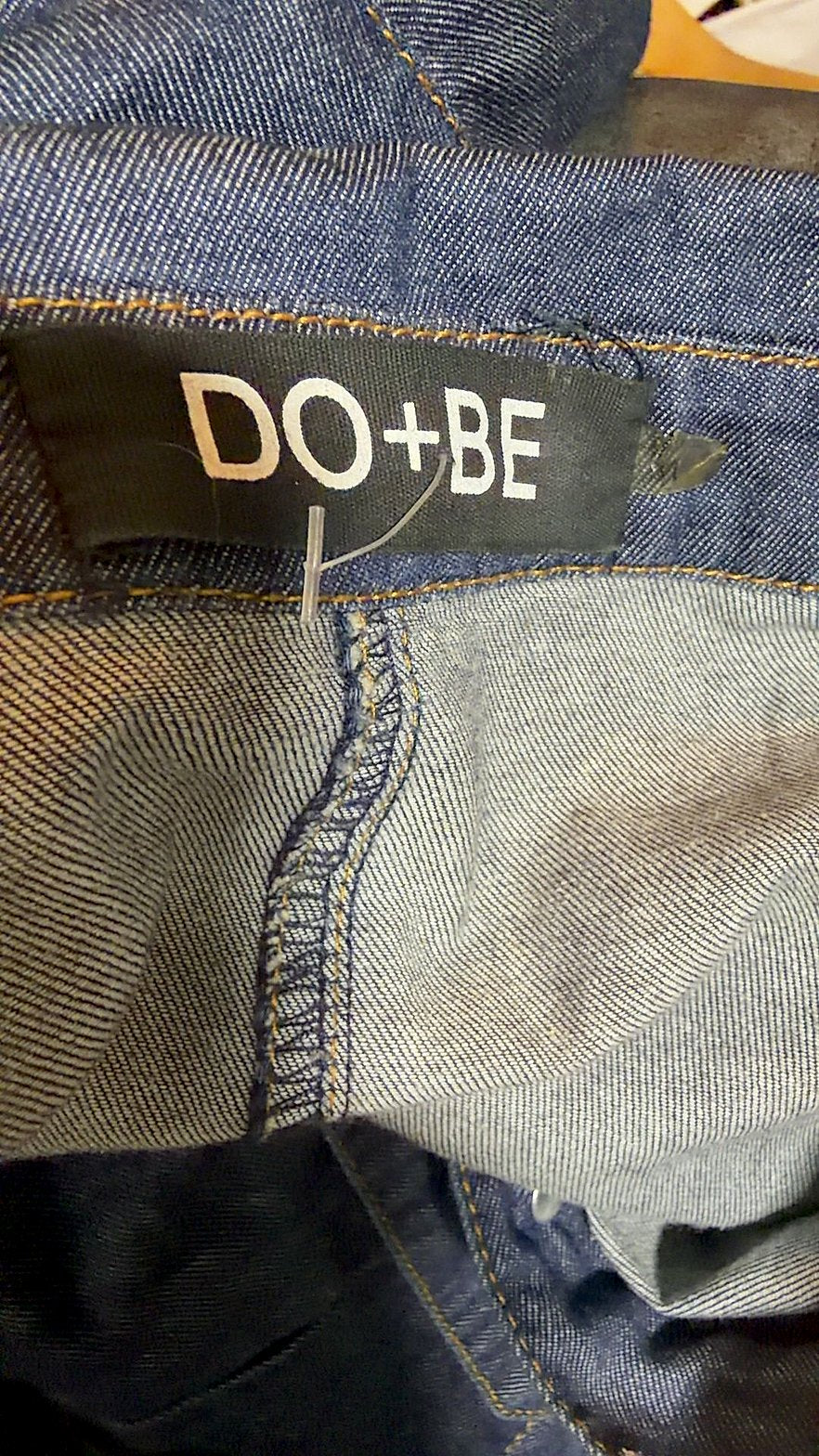 DO+BE Denim Long Sleeve Utility Jumpsuit with Drawstring Waist