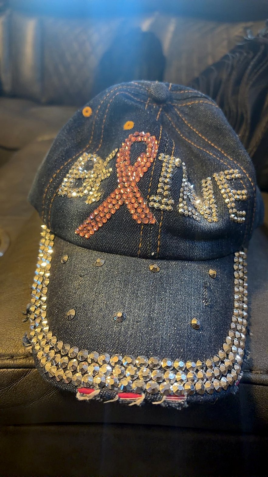 Denim Rhinestone 'BOSS' Bling Baseball Cap