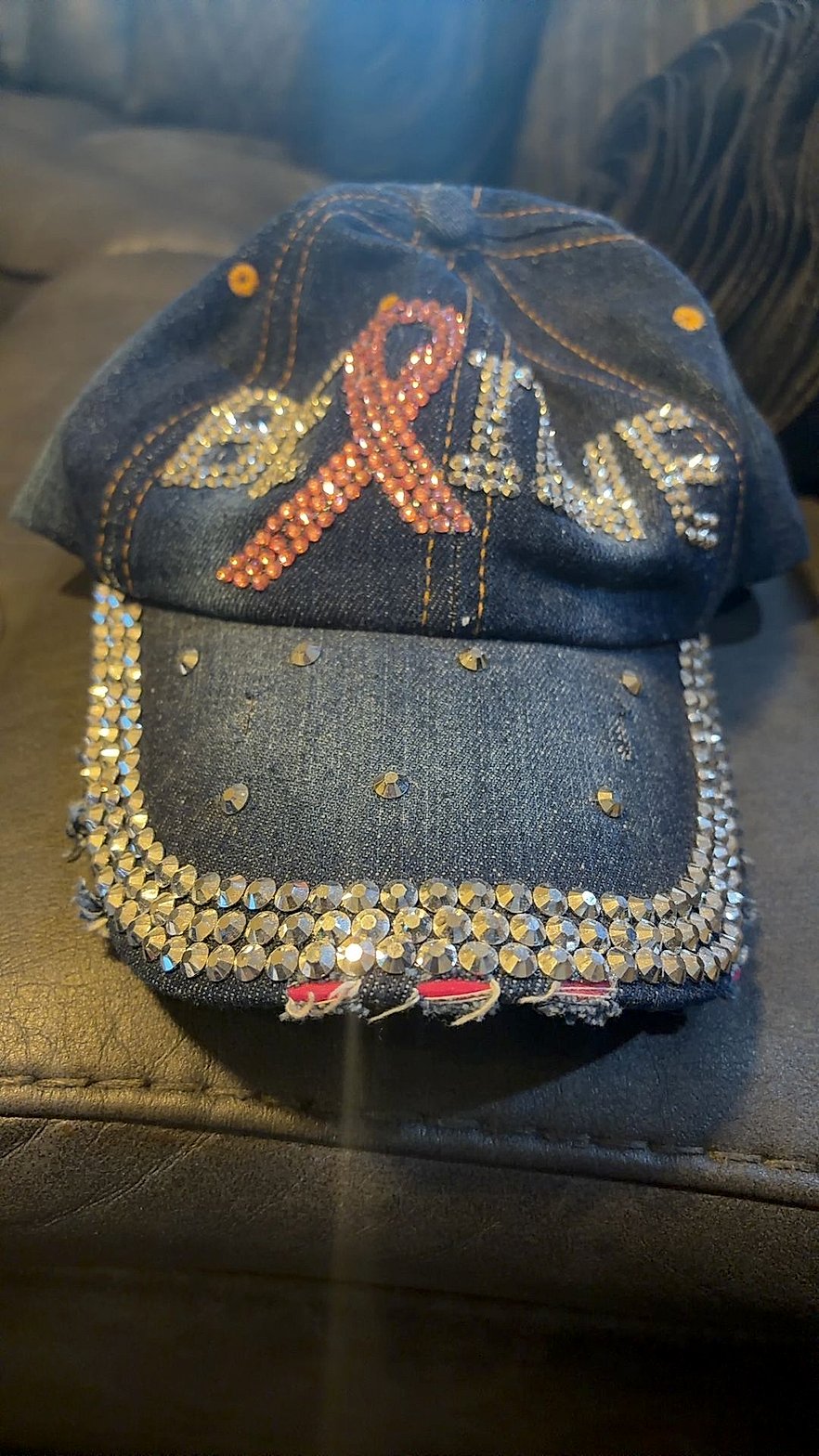 Denim Rhinestone 'BOSS' Bling Baseball Cap