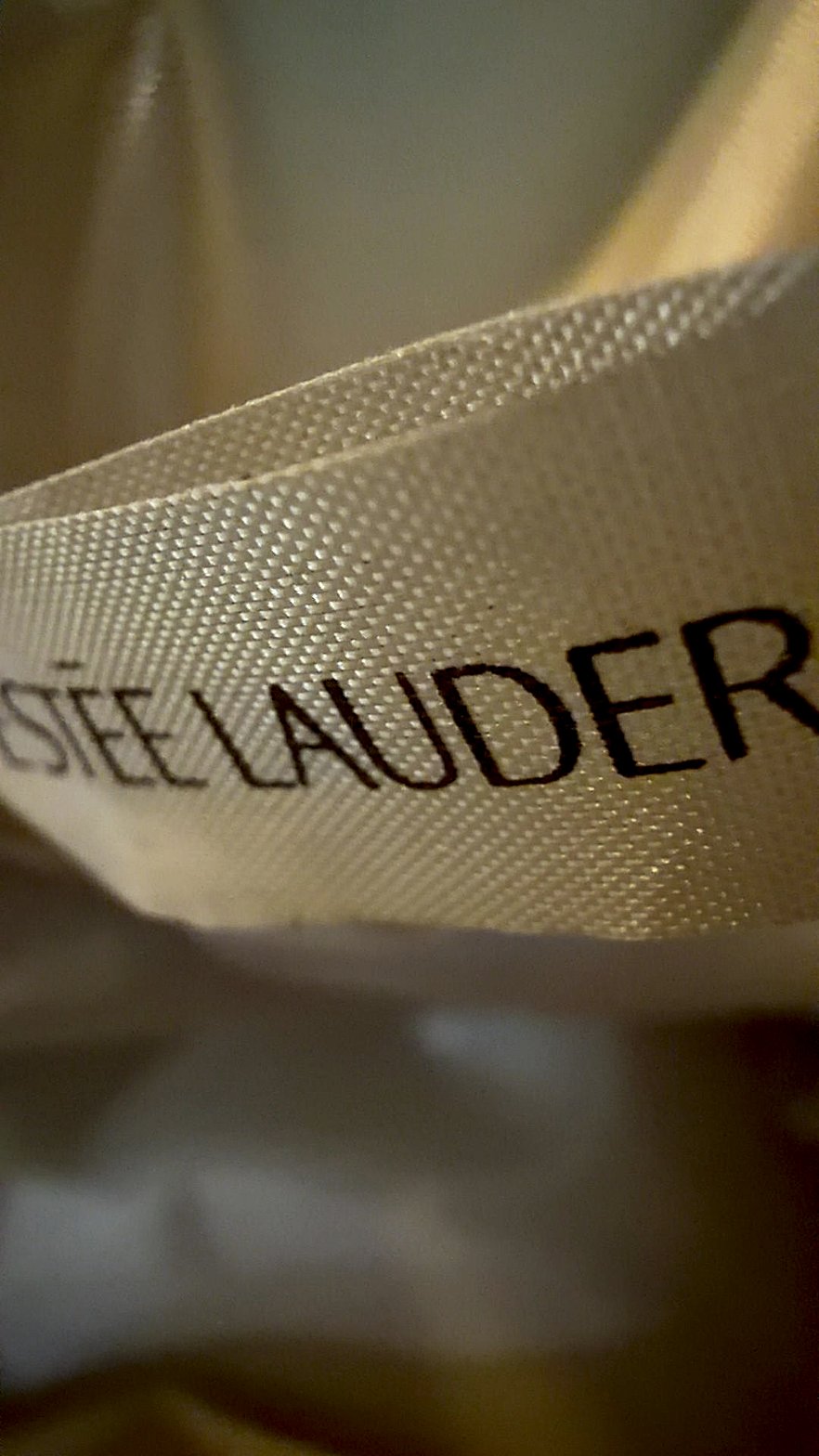 Estée Lauder Two-Tone Faux Leather Tote Bag with Croc-Embossed Side Panels