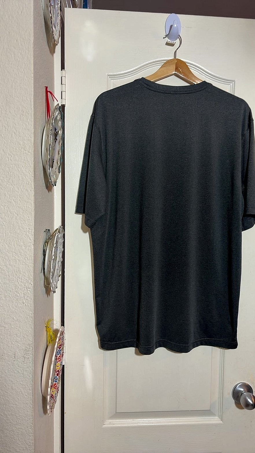 FILA Men's Athletic Performance T-Shirt, Charcoal Gray, Size XL
