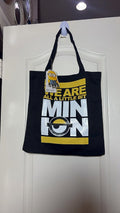FION x Minions Black Canvas Tote Bag We Are All A Little Bit Minion Excellent