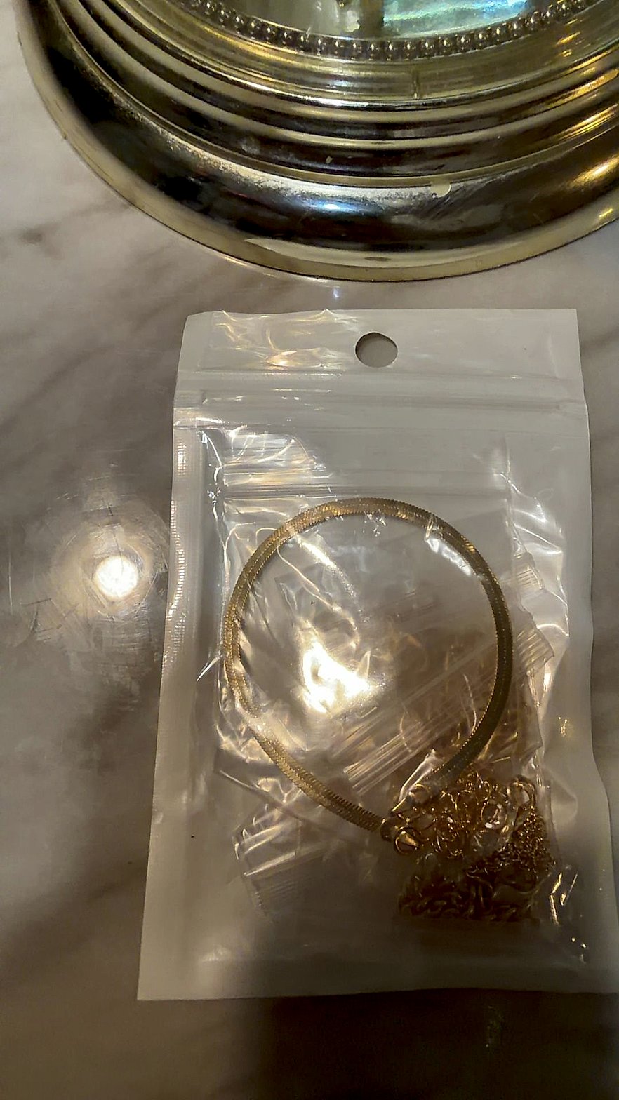 Gold-Tone Herringbone Chain Bracelet with Assorted Fine Chains Lot