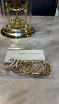 Gold-Tone Hoop Earring Set (5 Pairs) with Faux Pearl, Textured & Smooth Hoops