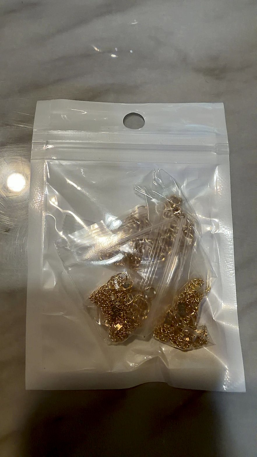 Gold-Tone Jewelry Making Findings Lot - Jump Rings, Chain & Small Components