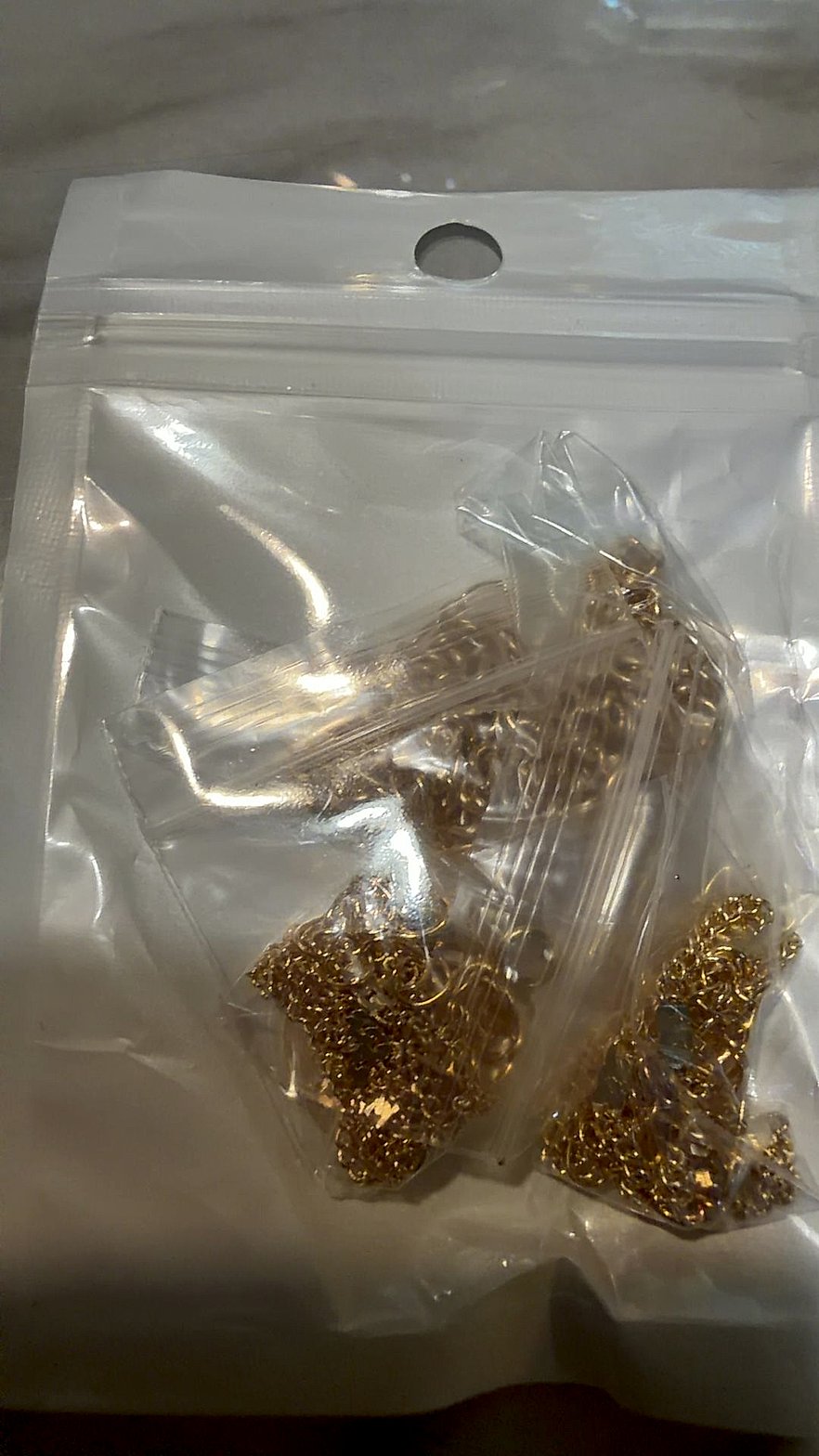 Gold-Tone Jewelry Making Findings Lot - Jump Rings, Chain & Small Components