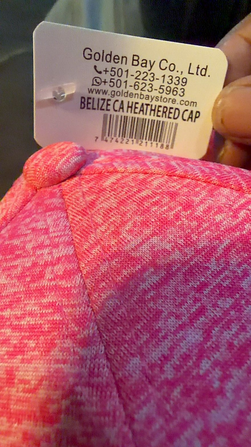 Golden Bay Co. Belize CA Heathered Cap Pink Hat Excellent Condition