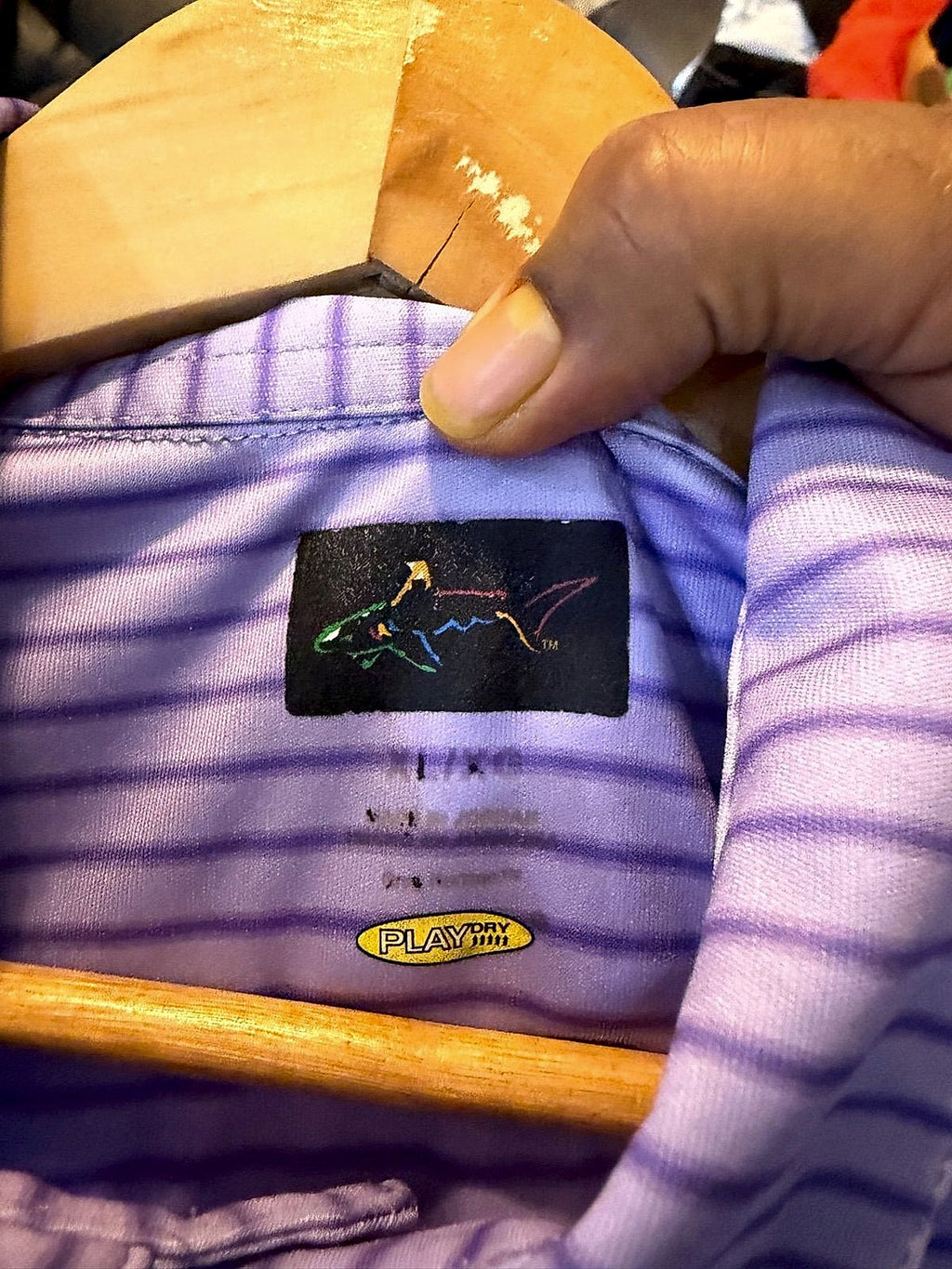 Greg Norman Play Dry Purple Striped Golf Polo Shirt, Men's XL