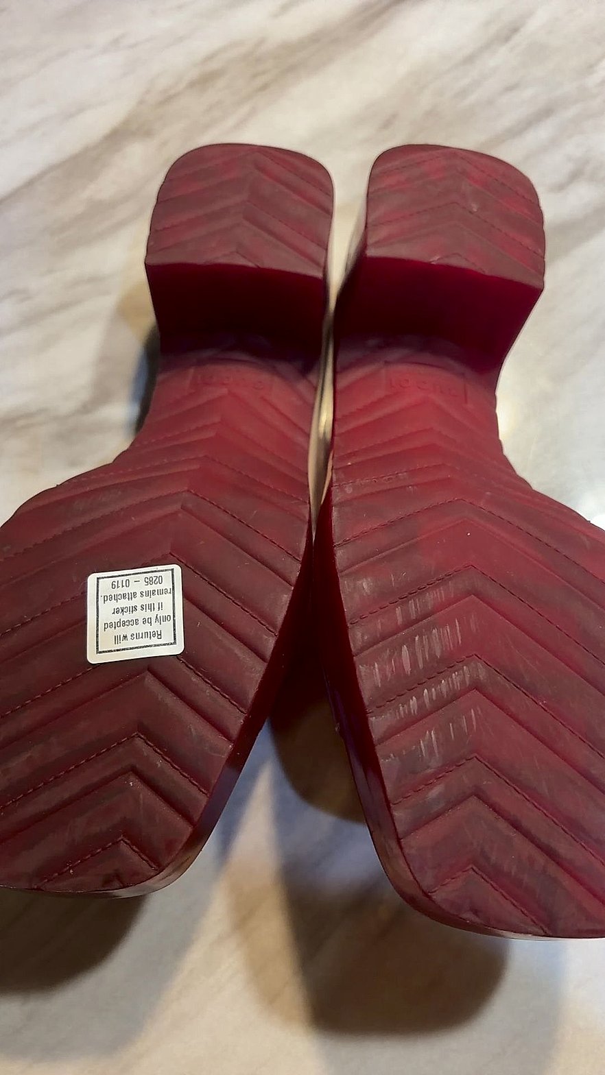Gucci Red Rubber Jelly Slide Sandals with Embossed Logo