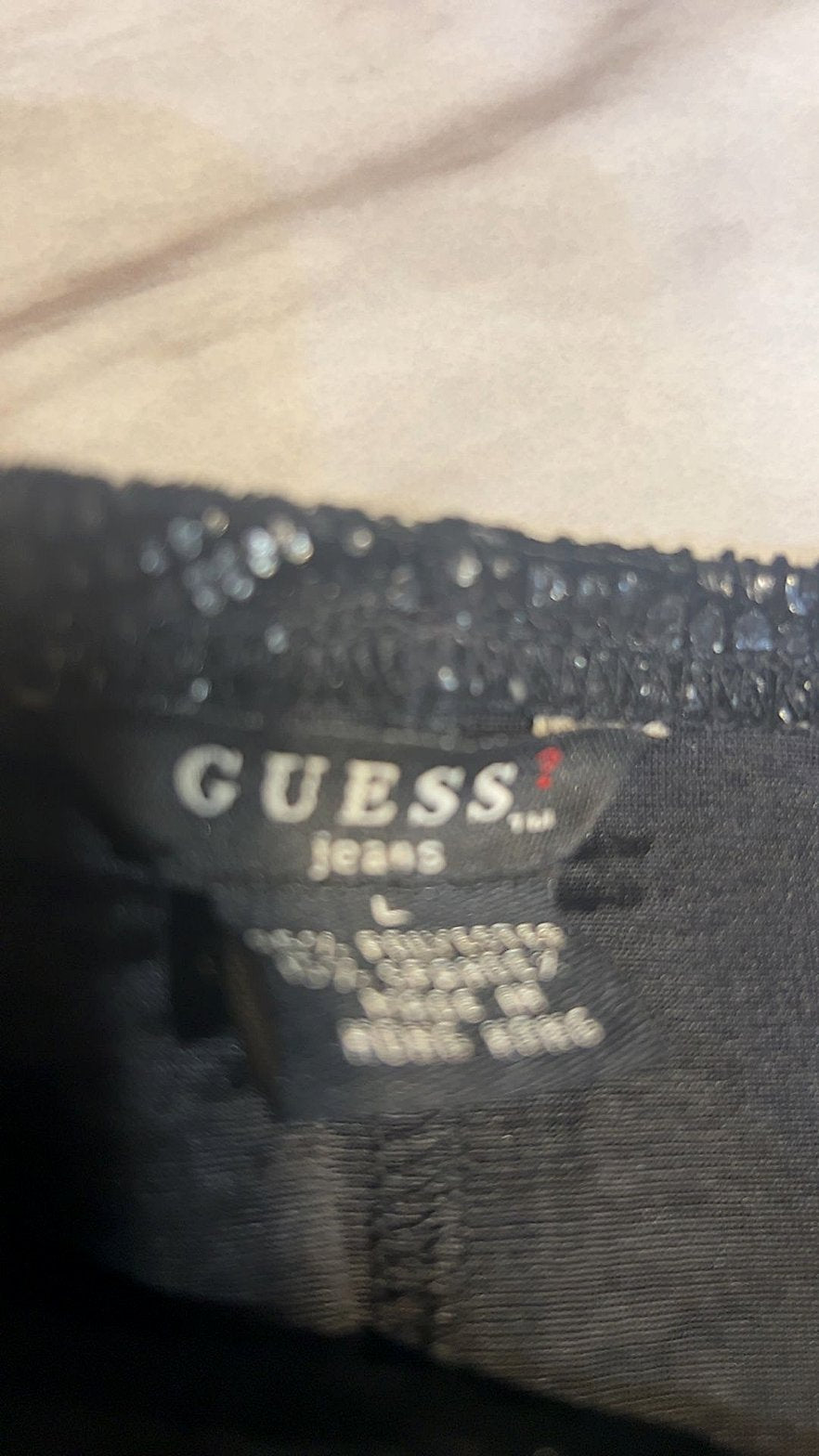 Guess Jeans Vintage Black Snake Print Strapless Tube Mini Dress