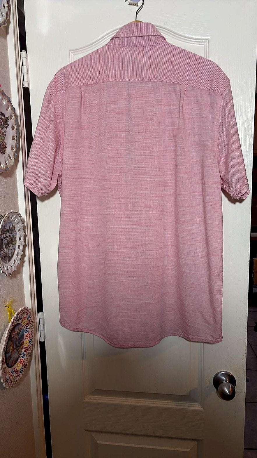 IZOD Saltwater Relaxed Classics Men's Short-Sleeve Button-Up Shirt, Pink, Size XL