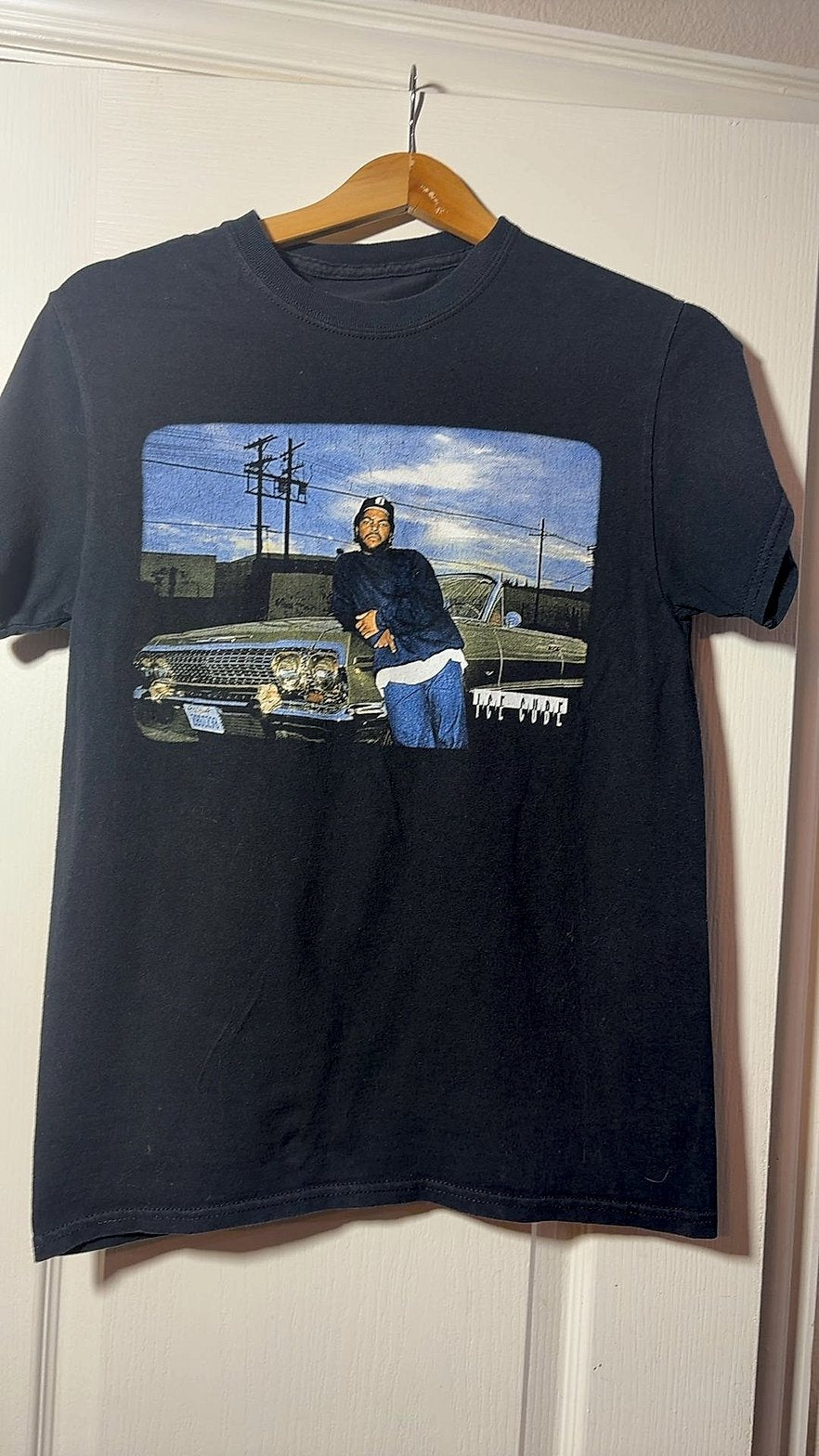 Ice Cube Impala Lowrider Photo Graphic T-Shirt, Black, Size Small
