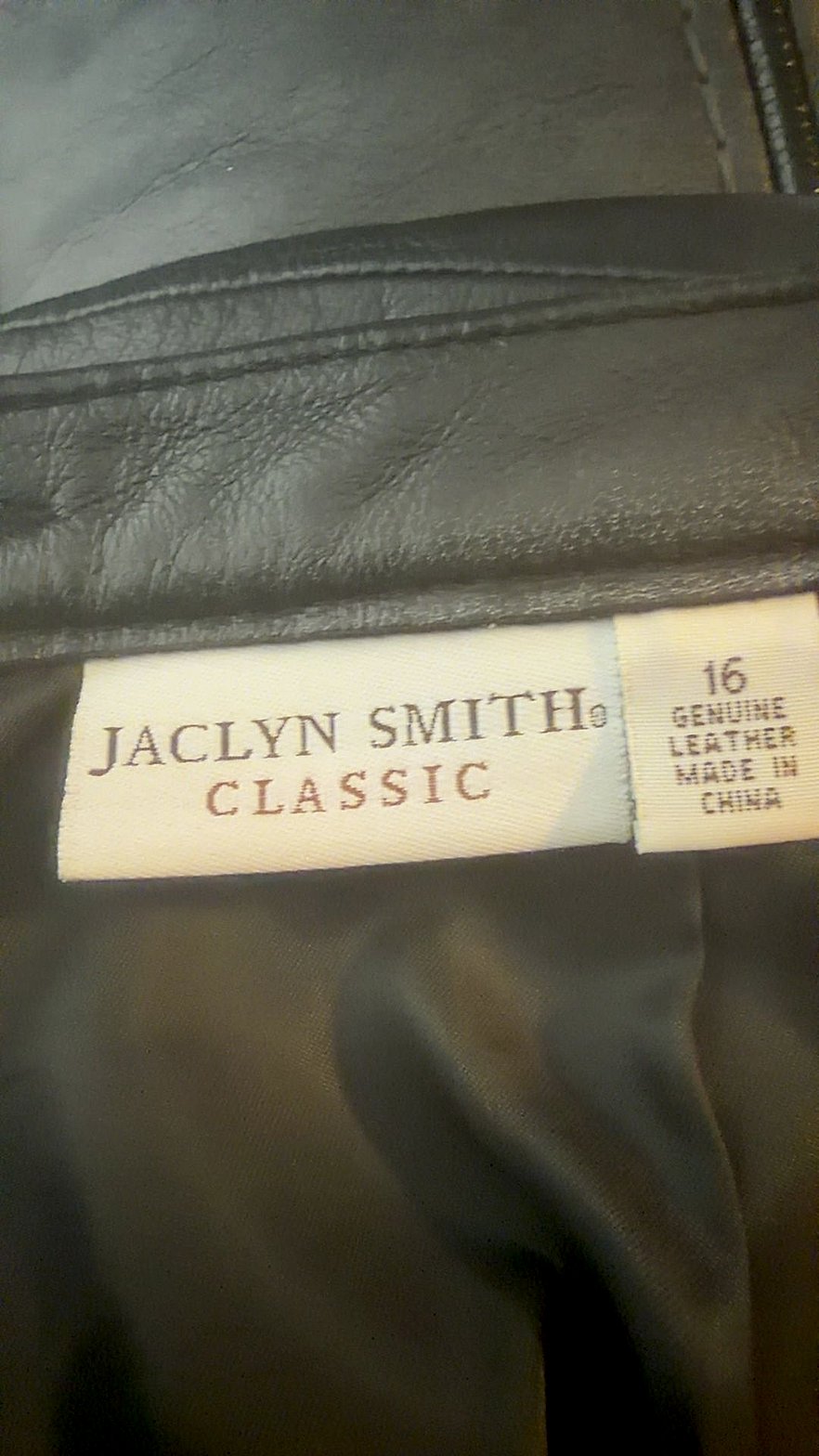 Jaclyn Smith Classic Black Genuine Leather Pencil Skirt, Women's Size 16