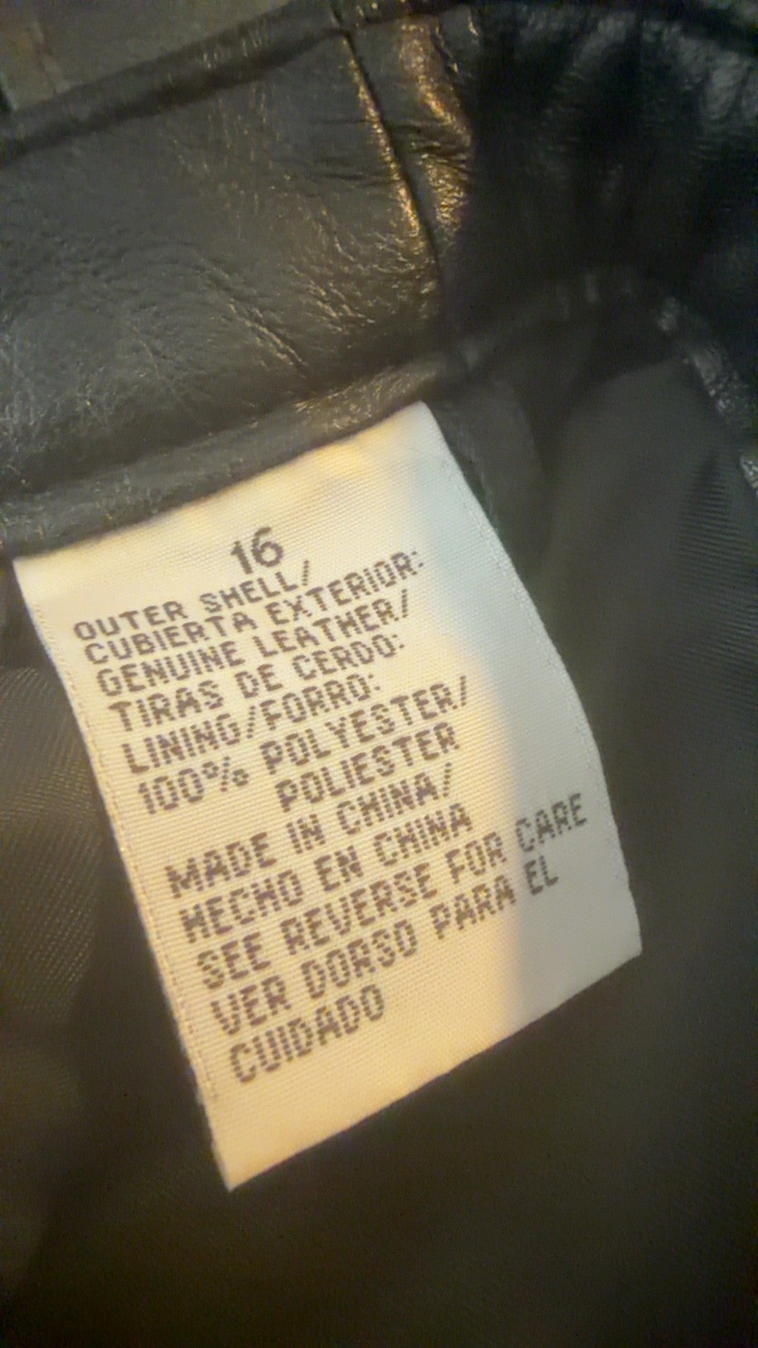 Jaclyn Smith Classic Black Genuine Leather Pencil Skirt, Women's Size 16