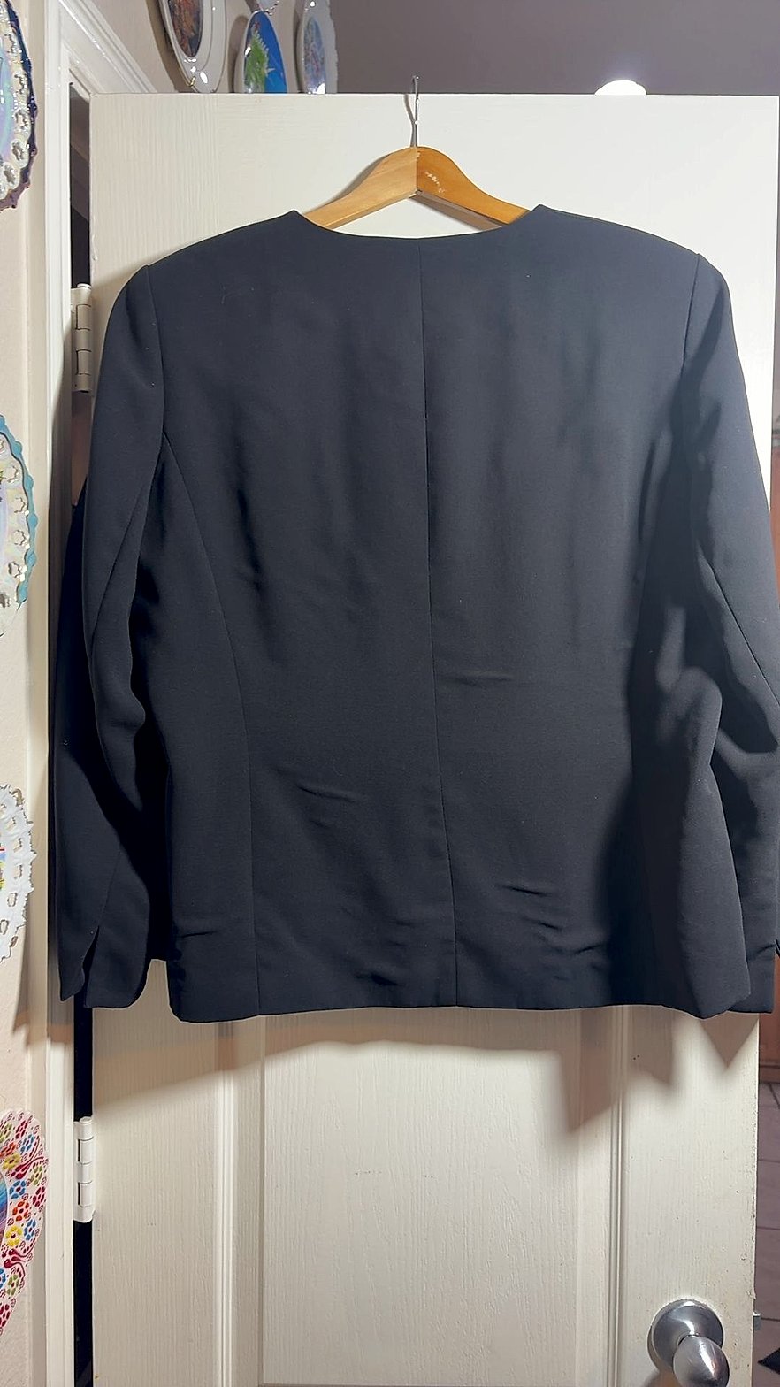 Jones Studio Separates Women's Black Open-Front Blazer, Size 20W