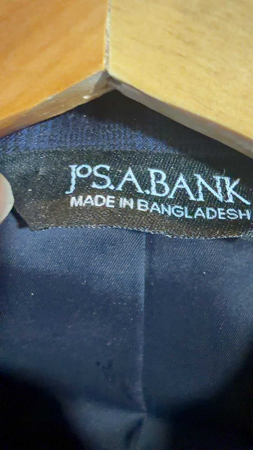 Jos. A. Bank Men's Navy Plaid Wool Two-Button Sport Coat Blazer