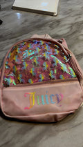 Juicy Couture Kids Pink Holographic Unicorn Mini Backpack