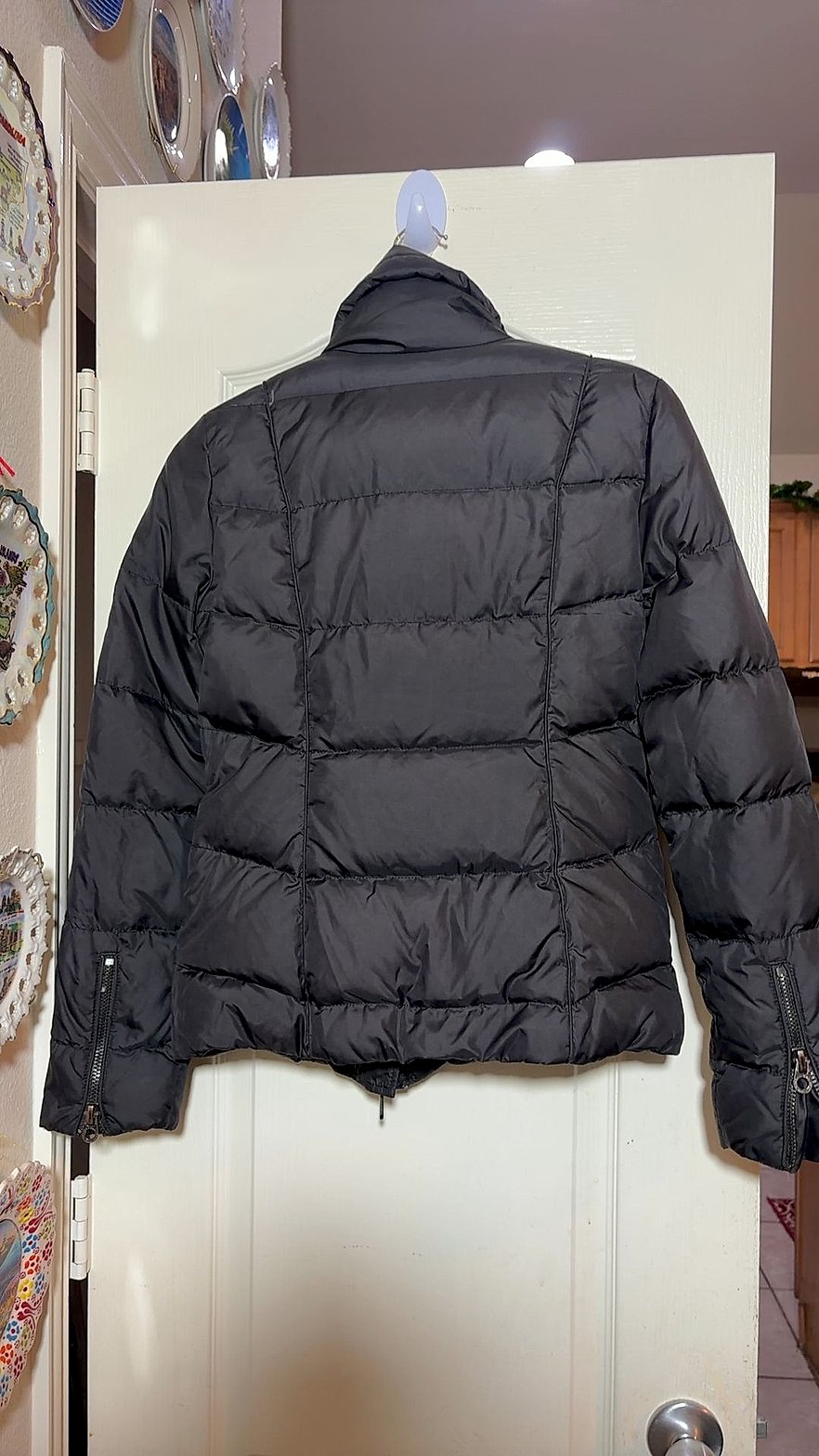 Juicy Couture Women's Black Down Puffer Jacket, Size S