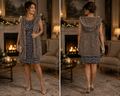 Mystree Faux Fur Sleeveless Hooded Vest, Taupe/Mushroom, Size L