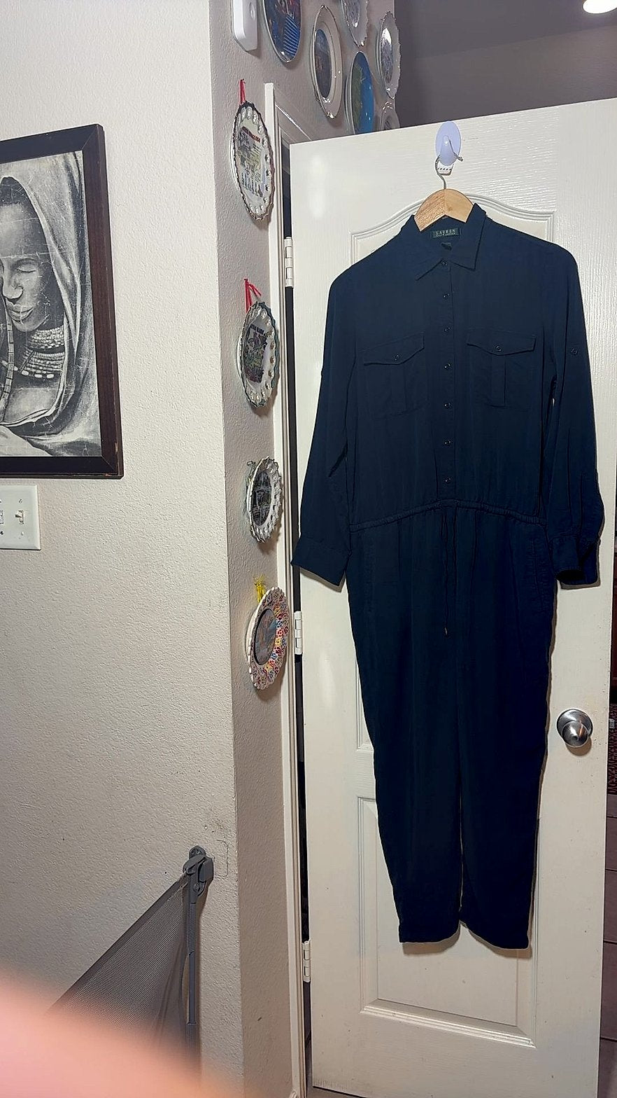 Lauren Ralph Lauren Navy Utility Jumpsuit, Size 2