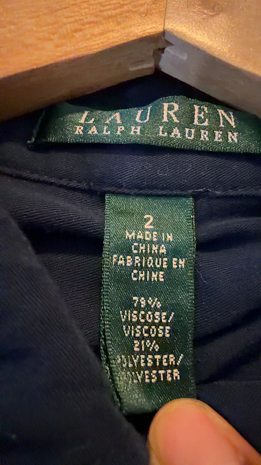 Lauren Ralph Lauren Navy Utility Jumpsuit, Size 2