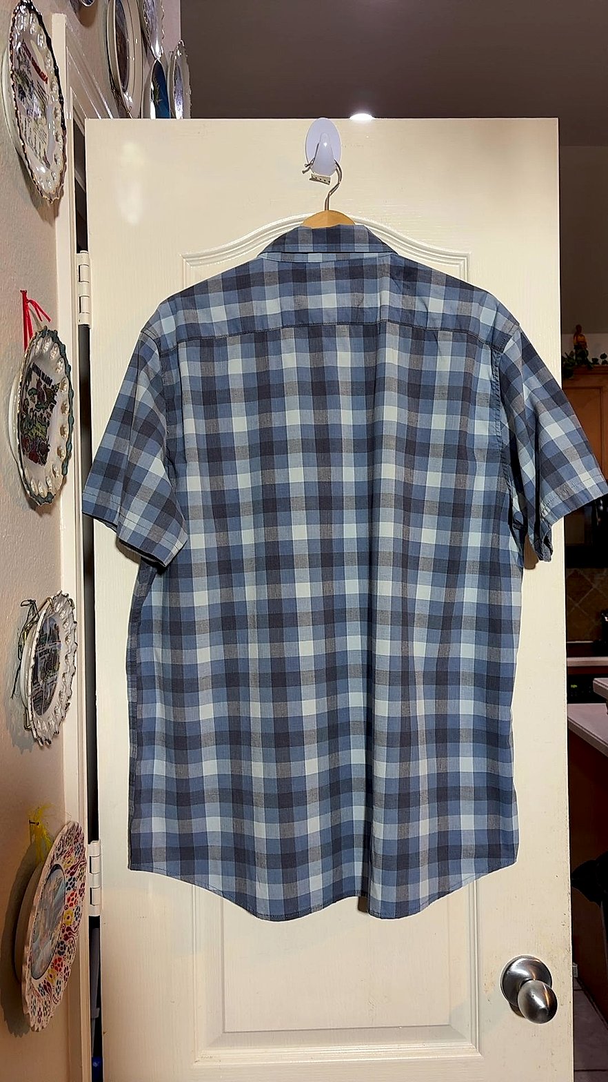 Lee Premium Select Regular Fit Men's Short-Sleeve Plaid Button-Down Shirt XL