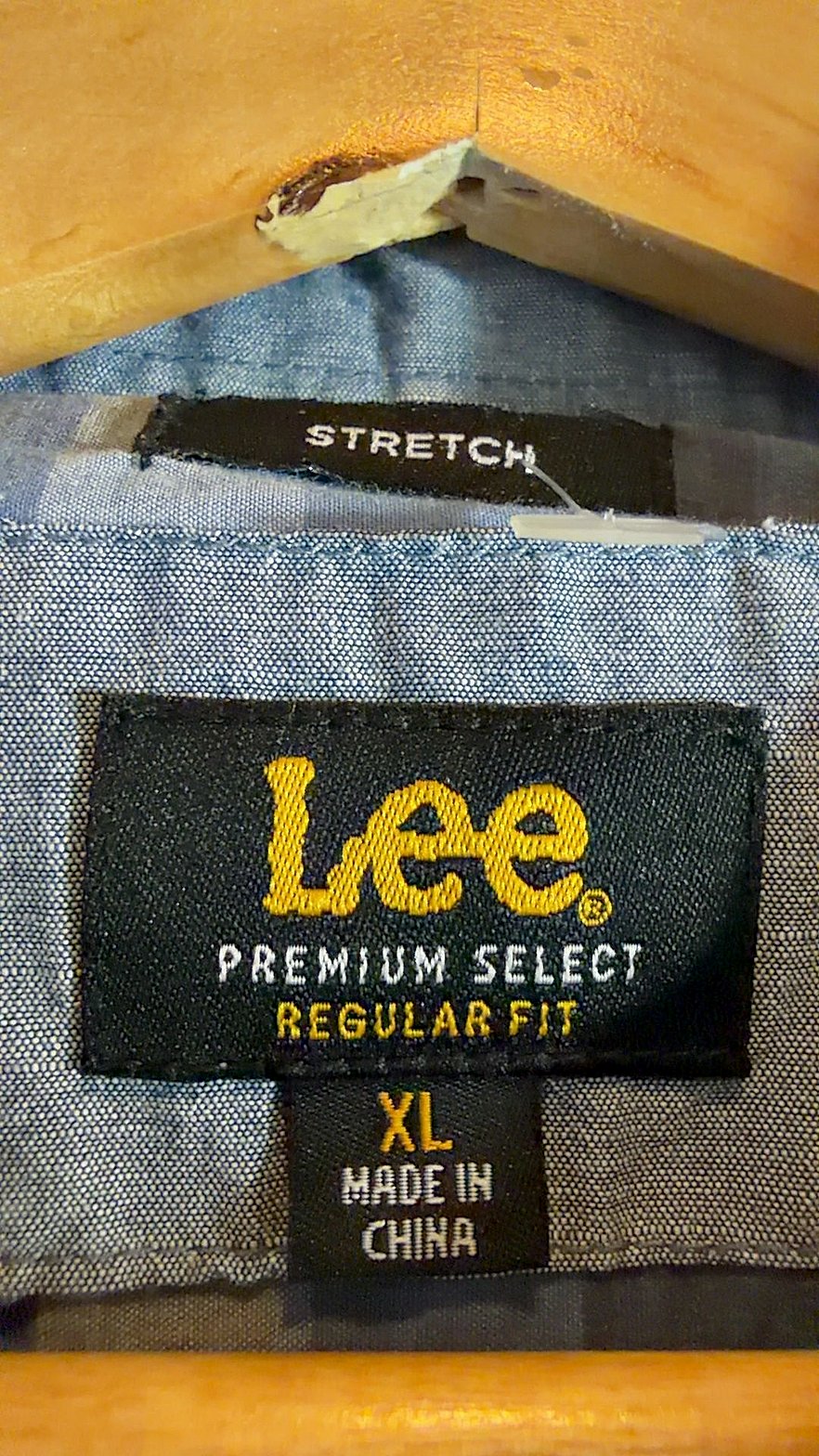 Lee Premium Select Regular Fit Men's Short-Sleeve Plaid Button-Down Shirt XL