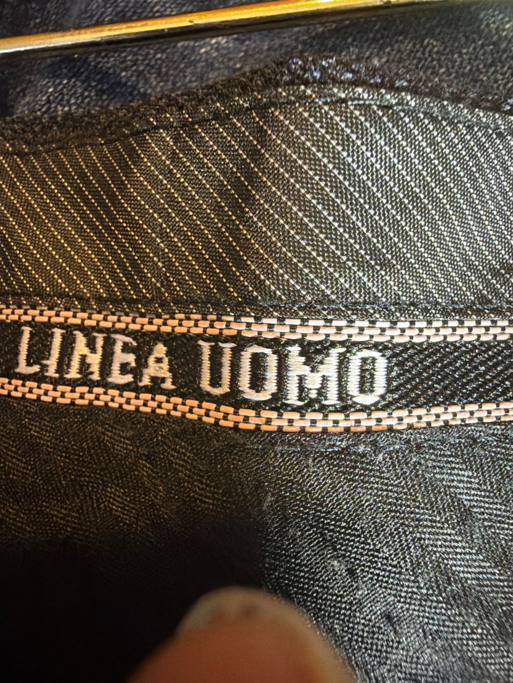 Linea Uomo Performance Suit Mens 44L 38W Charcoal Gray Birdseye Wool Blend Used