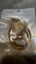 Lot of Gold-Tone Costume Jewelry - Herringbone Chain, Textured Bracelet, and Assorted Chains