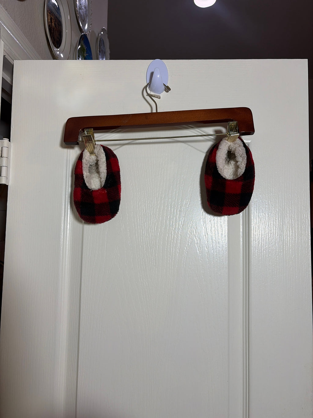 Mon Petit Toddler Buffalo Plaid Plush Fleece Robe with Belt, Size 3T