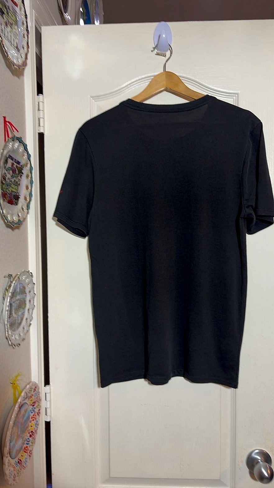 Nike Dri-FIT Athletic Cut T-Shirt, Black with Red OK Hand Graphic, Size S