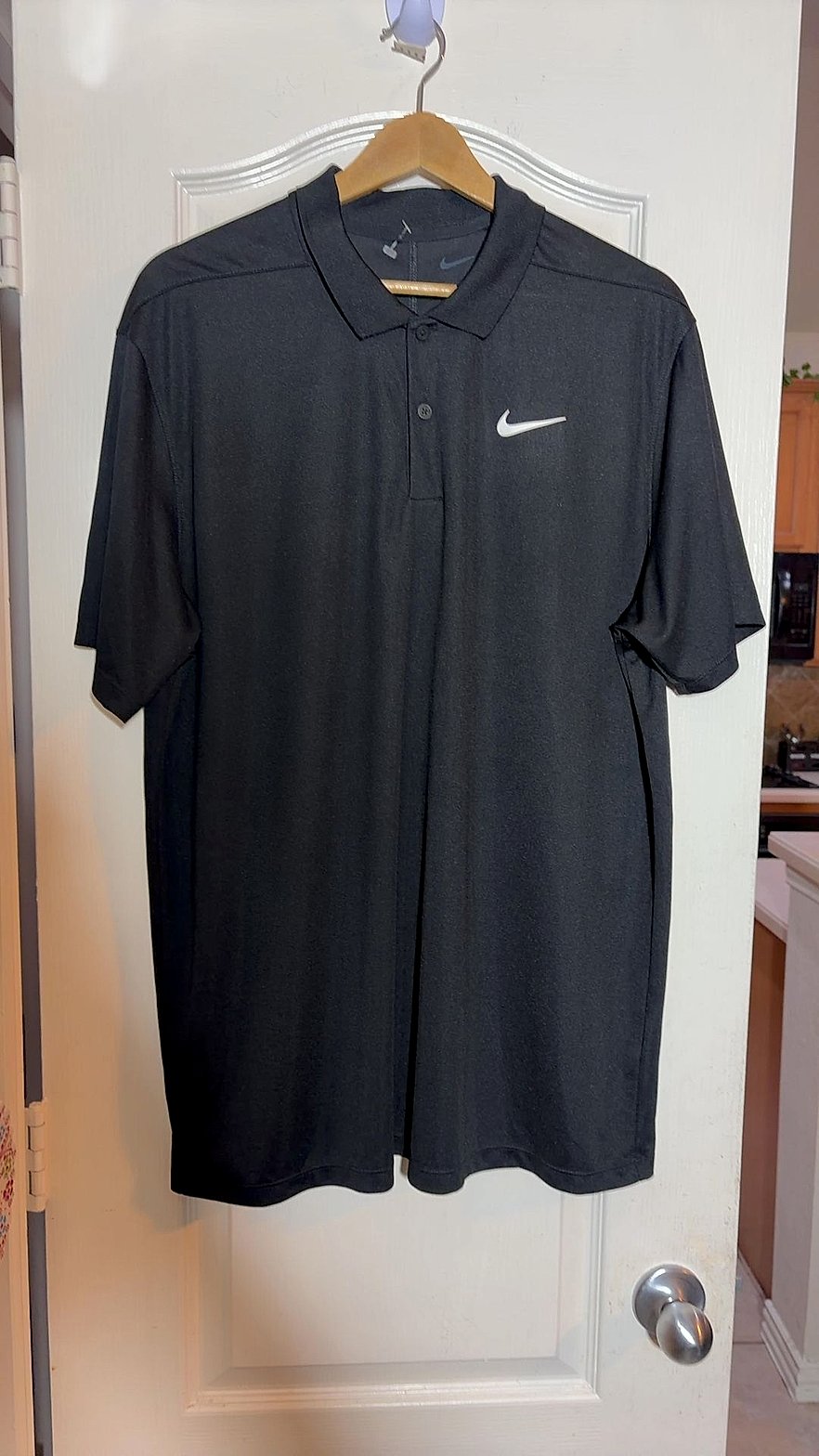 Nike Dri-FIT Victory Men's Golf Polo Shirt, Black, Size Large